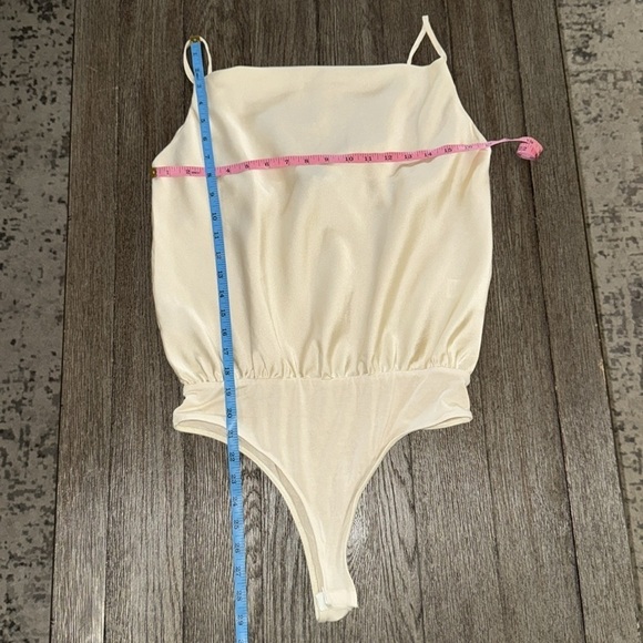 Lulus Emmerson Champagne Satin Sleeveless Cowl Neck Bodysuit - Picture 9 of 11